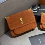 Saint Laurent Niki Baby Chain Bag In Suede Brown 28cm 6237483 - Image 2