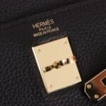 Hermes Kelly Togo Handbag Black 25cm - Image 3