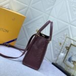 Louis Vuitton Onthego PM Monogram Empreinte Leather Burgundy 25cm - Image 3