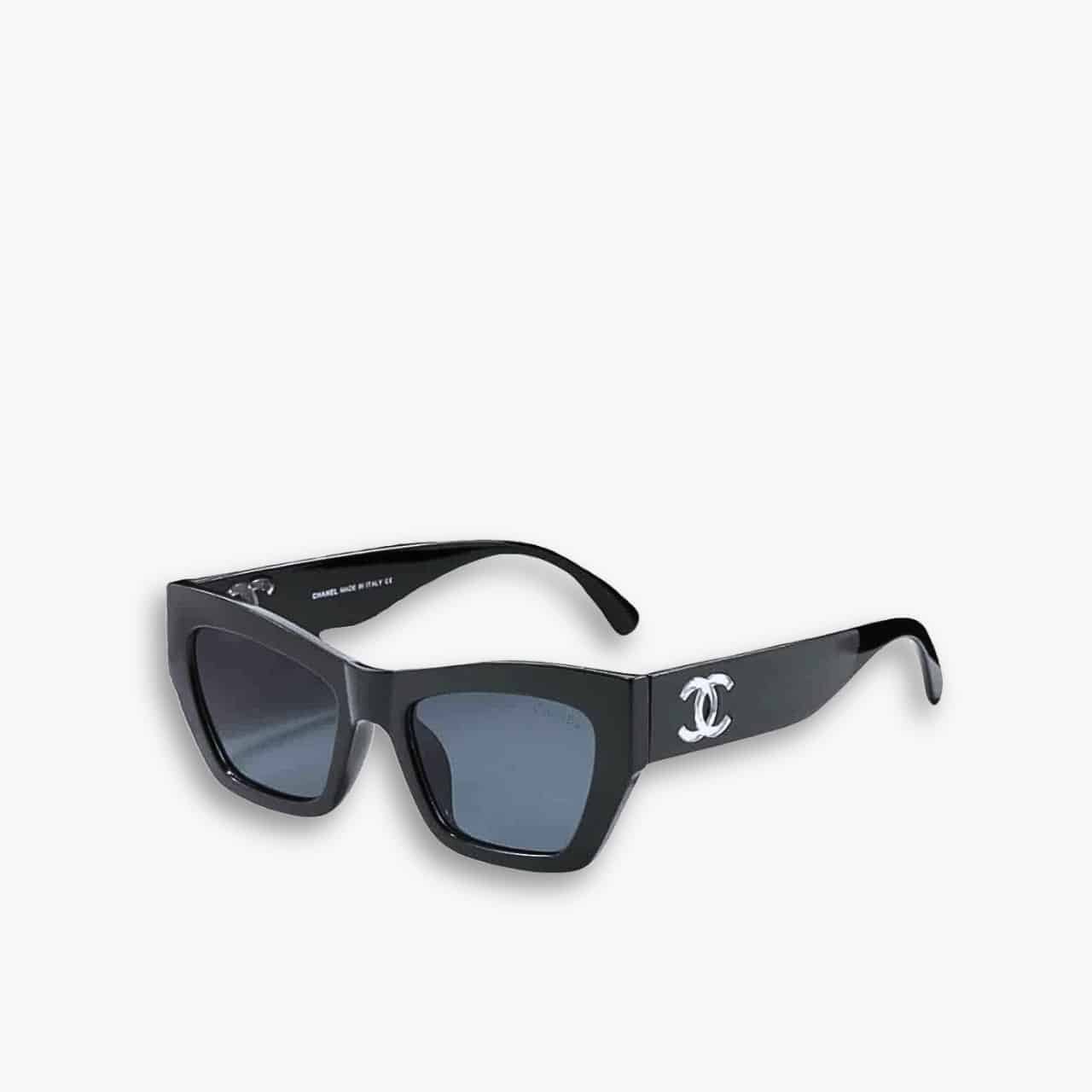 ELG_CNSG1001 Chanel Cat Eye Sunglasses Acetate And Nylon Black - Image 1