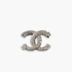 Chanel CC Brooch Silver With Stones Attached And Two Stars